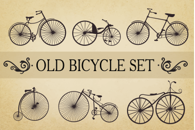Bicycle Vector Set Old