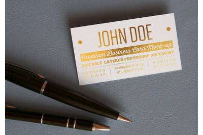 Business card template  Gold Mock-up