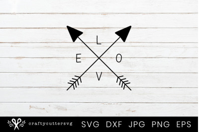 Love Arrow Svg Cutting File Design