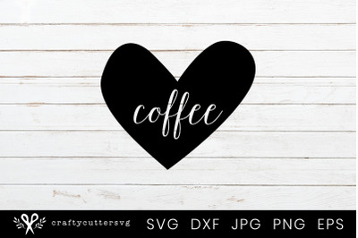 Coffee Love Heart Svg Cutting file for Cricut and Silhouette