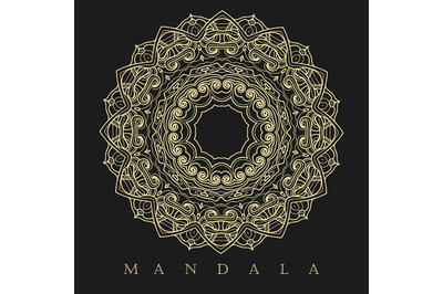 Golden Mandala Pattern Illustration