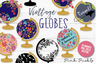 Vintage Globe Clipart and Vectors