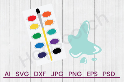 Watercolor - SVG File, DXF File
