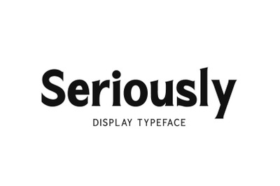 Seriously Display Serif 3 weights
