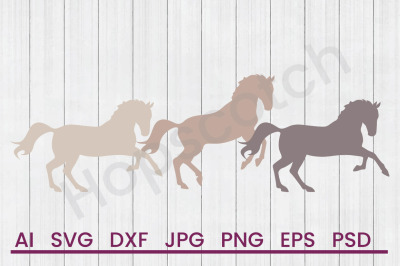 Wild Horses - SVG File, DXF File