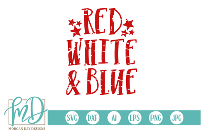 Grunge Red White and Blue SVG