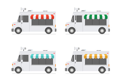Set of Food Trucks