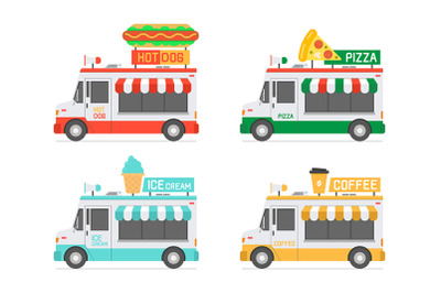 Set of Food Trucks