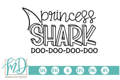 Princess Shark SVG