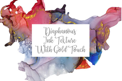 Diaphanous Ink Texture With Gold Touch
