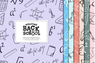 Back To School Seamless Patterns