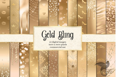 Gold Bling Digital Paper