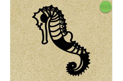 seahorse SVG cut files, DXF, vector EPS cutting file instant download