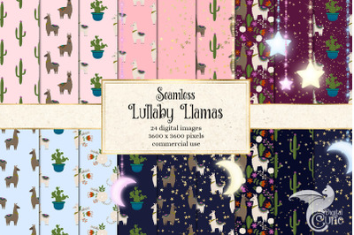 Lullaby Llama Digital Paper