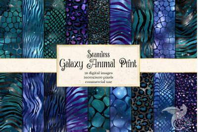 Galaxy Animal Print Digital Paper