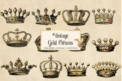 Vintage Gold Crowns