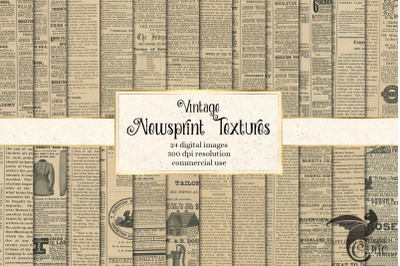 Vintage Newsprint Textures