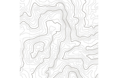 Topographic map. Geographical location lines, cartography contour line