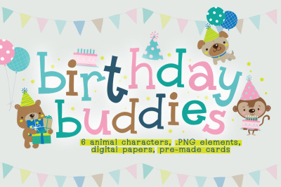 Birthday Buddies Illustration Pack