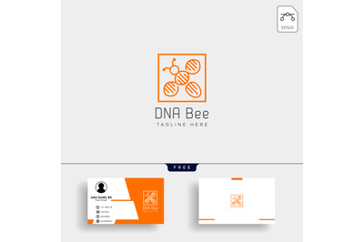 Bee DNA Science creative logo template