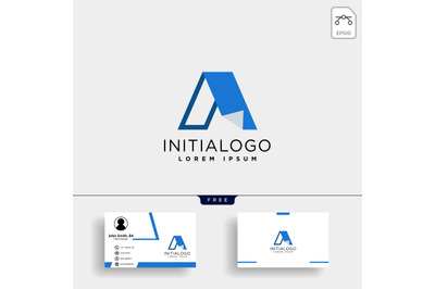 letter A initial  logo template