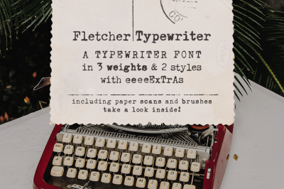 Fletcher Typewriter Font &amp; Extras