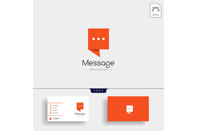 Chat, Message, speech, Conversation logo template