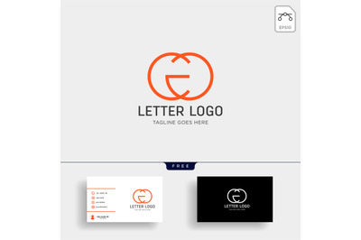 letter cg initial logo template