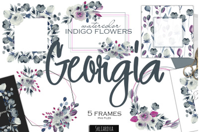 Georgia. 5 Indigo frames.