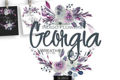 Georgia. Indigo Wreath #1