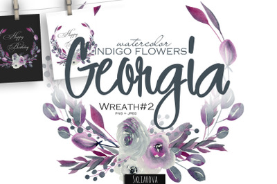 Georgia. Indigo Wreath #2