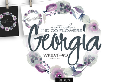 Georgia. Indigo Wreath #3