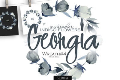 Georgia. Indigo Wreath #4