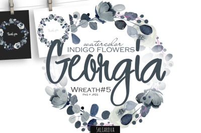 Georgia. Indigo Wreath #5