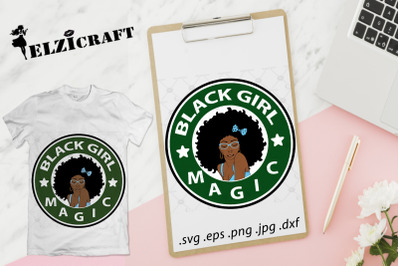 Afro Woman Black Girl Magic SVG Cut File
