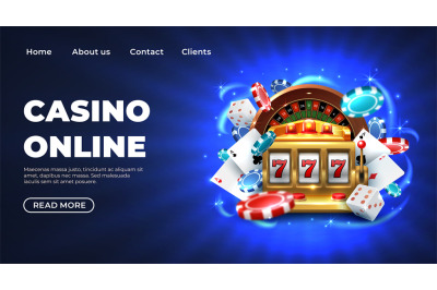 Casino landing page. Gambling roulette website big lucky prize, realis