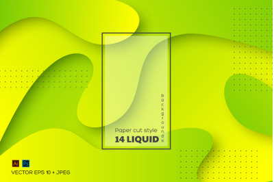 Set of abstract liquid backgrounds.