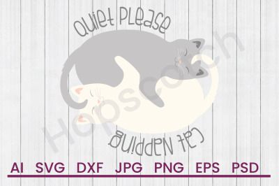 Cat Napping- SVG File, DXF File
