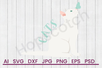 White Cats- SVG File, DXF File