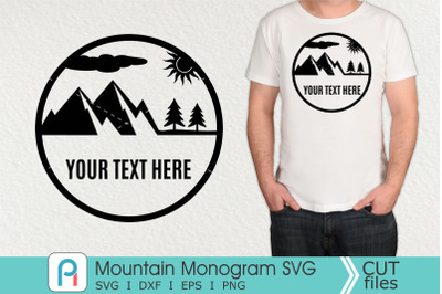 Mountain Monogram Svg, Mountain Svg, Mountain Clipart