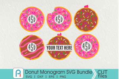 Donut Monogram Svg&2C; Donut Svg&2C; Donut Clip Art