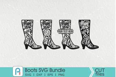 Boots Monogram Svg&2C; Boots Svg&2C; Boots Clip Art