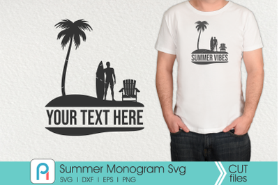 Summer Svg&2C; Summer Svg&2C; Summer Monogram Svg