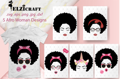 Download 5 Afro Woman Face Designs Svg Cut Files Free New Design Animation Code Generator Svg Cut Files