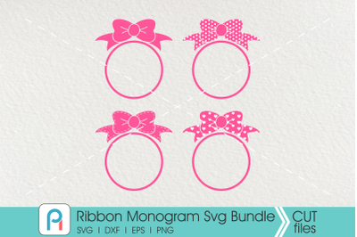 Ribbon Monogram Svg, Ribbon Svg, Ribbon Clip Art
