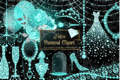 Aqua Diamond Clipart