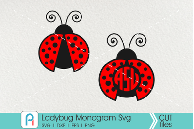Ladybug svg, Ladybug Monogram Svg, Ladybug Clip Art