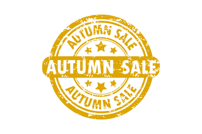 Sale seasonal autumn rubber stamp sketch