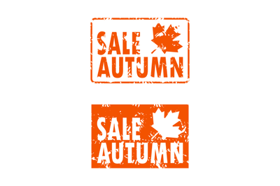 Seal rubber stamp autumn sale set orange color