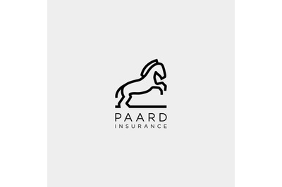 horse logo design monoline
